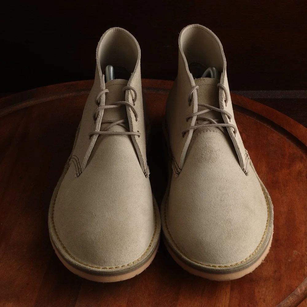 Red Wing Chukka Boots Mens SZ 10.5D Beige Weekender Mohave Suede Ankle 2nds NWOB